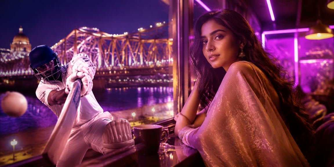 Kolkata Howrah Bridge with vibrant sports betting scene